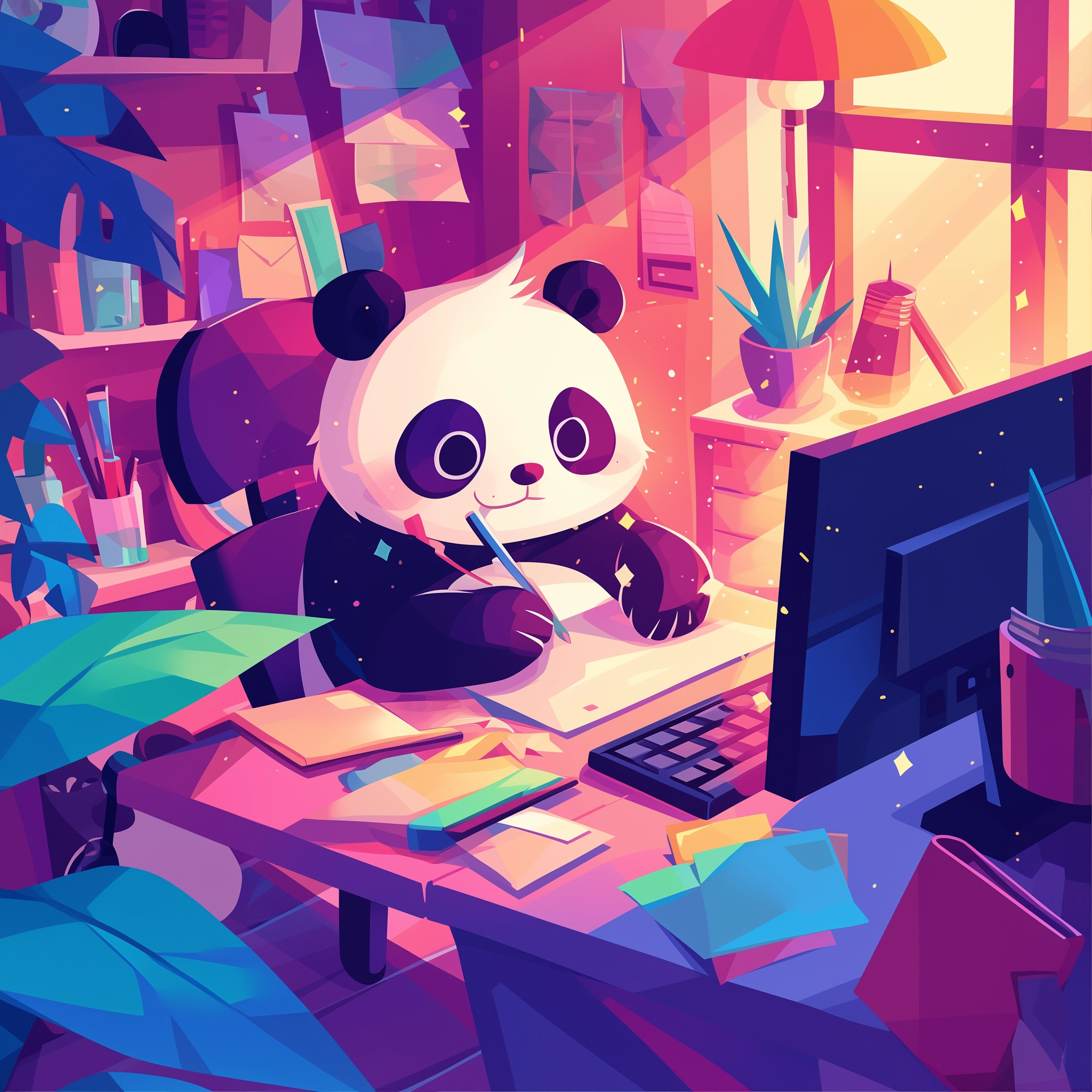 Panda Painting